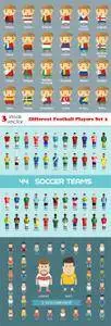 Vectors - Different Football Players Set 2