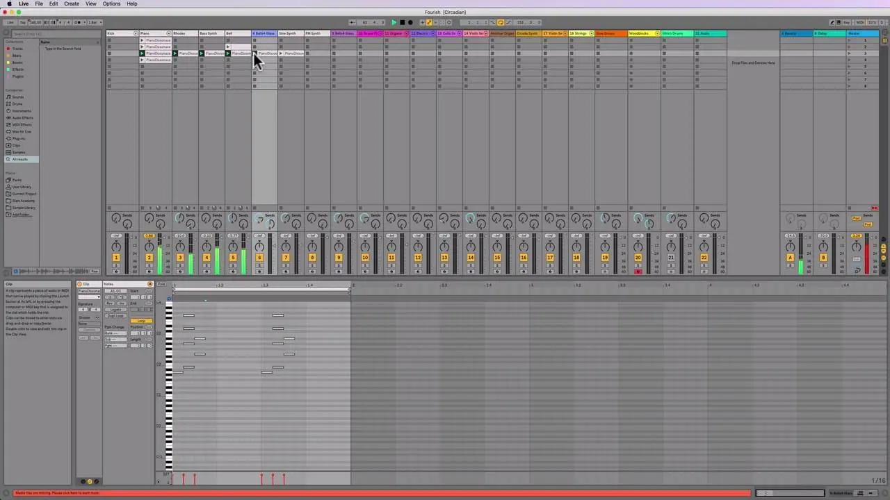 Ableton зависает при открытии проекта