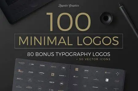 CreativeMarket - 100 Minimal Logos + BONUS