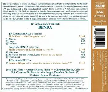 Christian Benda - Jiří Antonín Benda: Viola Concerto; František Benda: Violin Concerto (2002)