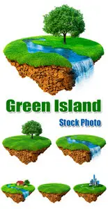 Stock Photo - Green Island Miniature