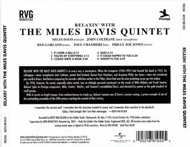 Miles Davis - Relaxin' With The Miles Davis Quintet (1956) {2006 Prestige RVG Remasters Series}
