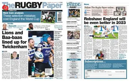 The Rugby Paper – November 10, 2019