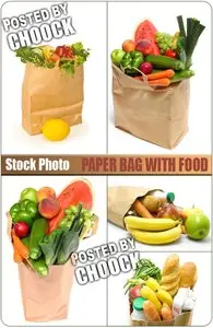 Stock Photo: Paper bag with food