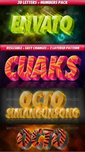 GraphicRiver 3D Letters Pack