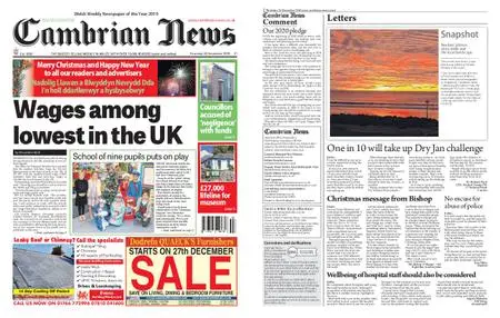 Cambrian News Arfon & Dwyfor – 27 December 2019