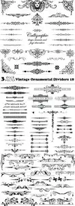 Vectors - Vintage Ornamental Dividers 18