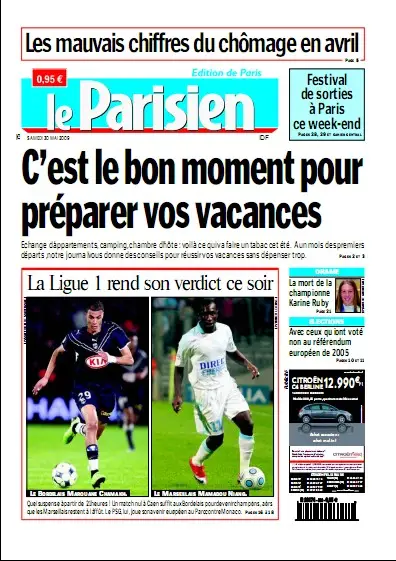 Le Parisien du samedi 30 mai