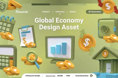 EE - 3D Global Economy Design Asset SH9QJRG