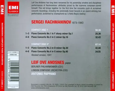 Leif Ove Andsnes - Rachmaninov: Complete Piano Concertos (2012)