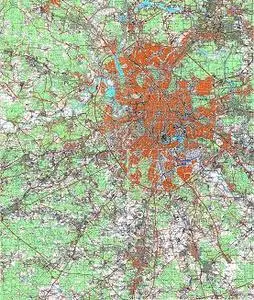 Карта Москвы и окрестностей (1см - 1КМ)