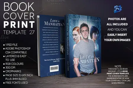 CreativeMarket - Book Cover PRINT Template 27