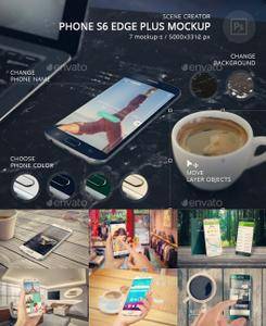 GraphicRiver - Phone S6 Edge Plus Mockup Scene Creator