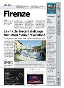 la Repubblica Firenze - 6 Luglio 2018