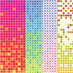Rainbow Tiles Background Vector