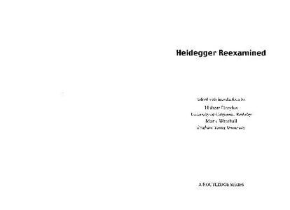 Heidegger Reexamined