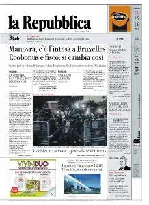 la Repubblica - 19 Dicembre 2018