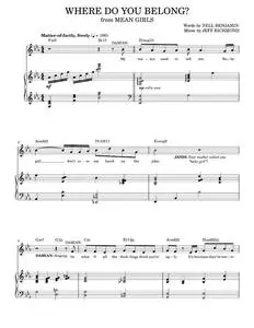 Mean Girls - Where Do You Belong – Misc Soundtrack (Piano Vocal)