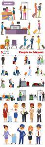 Vectors - People in Airport