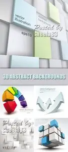 3D Abstract Backgrounds Vector