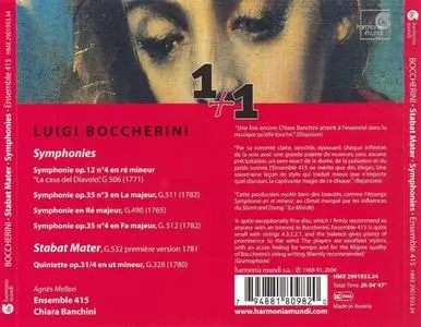 Chiara Banchini, Agnes Mellon, Ensemble 415 - Boccherini: Stabat Mater; Symphonies (2006)