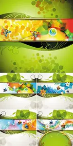 Colorful Natural Backgrounds Vector