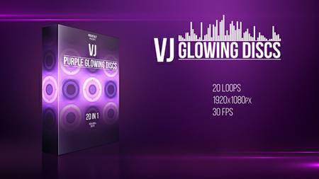VJ Purple Glowing Discs - Motion Graphic (VideoHive)