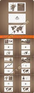 Business cards creative style template design vector set 27