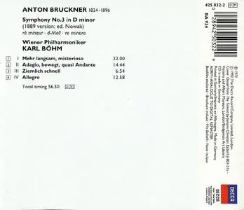 Karl Böhm, Wiener Philharmoniker - Anton Bruckner: Symphony No.3 (1992)