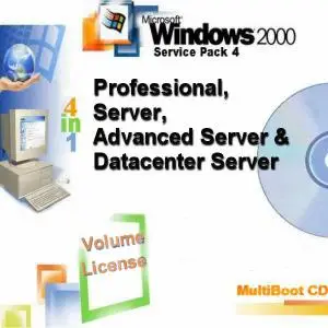 Microsoft Windows 2000 SP4 4 In 1 Volume License ISO