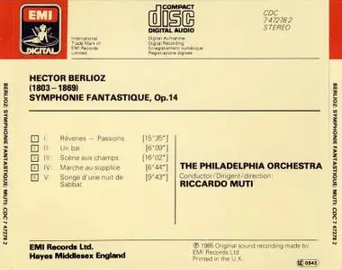 Riccardo Muti, The Philadelphia Orchestra - Berlioz: Symphonie Fantastique (1985)