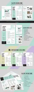 Sans Resume - Cover Letter - Portfolio