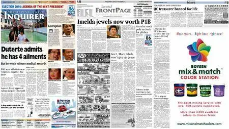 Philippine Daily Inquirer – February 13, 2016