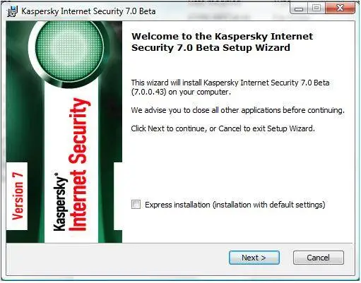 Kaspersky Internet Security 7.0.0.43 Beta