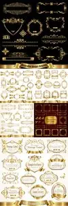 Vector Set - White Gold Framed Labels