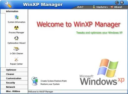 WinXP Manager 6.0.7  PORTABLE