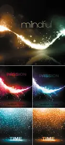 Glowing Abstract Backgrounds Vector