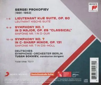 Tugan Sokhiev - Prokofiev: Lieutenant Kijé Suite & Symphonies Nos. 1 & 7 (2017)