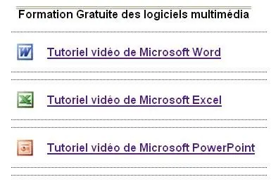 Tutoriel vidéo de Microsoft Office