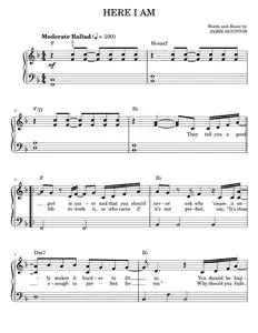 Here I Am - Camp Rock Movie, Jonas Brothers, Renee Sandstrom (Easy Piano)