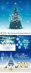 Vectors - Blue Christmas Backgrounds Set 16