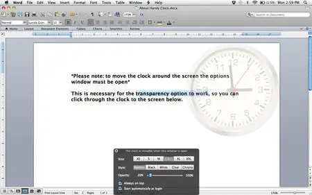 Handy Clock v1.4 Mac OS X