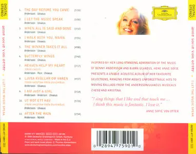 Anne Sofie von Otter - I Let The Music Speak [Deutsche Grammophon 477 5901] {Europe 2006}