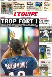 L'Equipe Edition du Mardi 4 Septembre 2012
