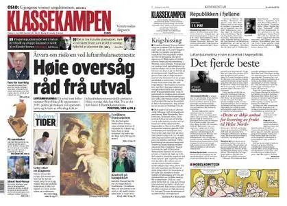 Klassekampen – 11. mai 2018