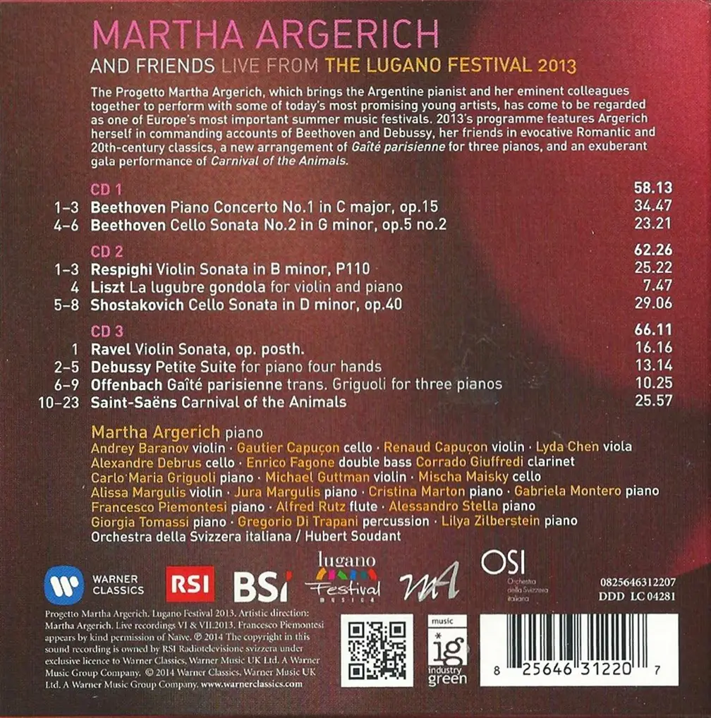 Martha Argerich Martha Argerich And Friends Live From The Lugano Festival 2013 2014 Avaxhome 6934