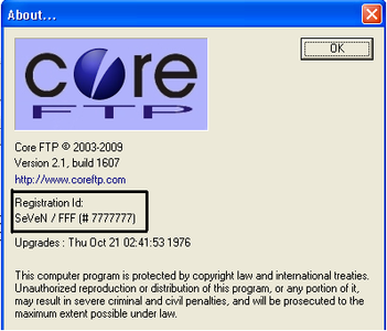 Core FTP Pro 2.1 Build 1607