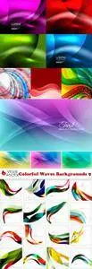 Vectors - Colorful Waves Backgrounds 9