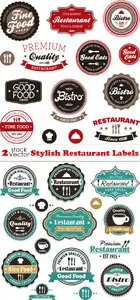 Vectors - Stylish Restaurant Labels