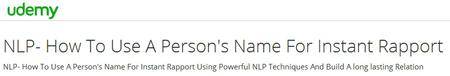 NLP- How To Use A Person's Name For Instant Rapport